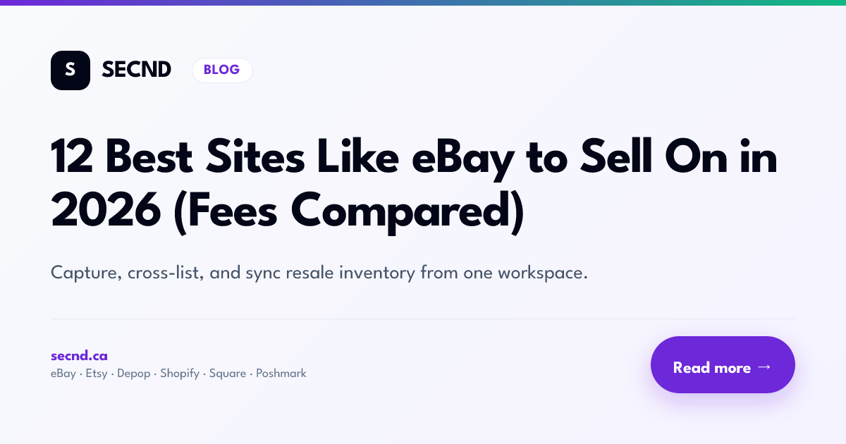 12 Best Sites Like eBay to Sell On in 2026 (Fees Compared)