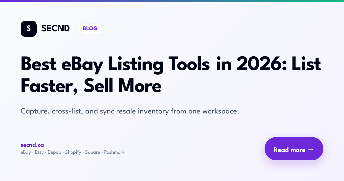 Best eBay Listing Tools in 2026: List Faster, Sell More