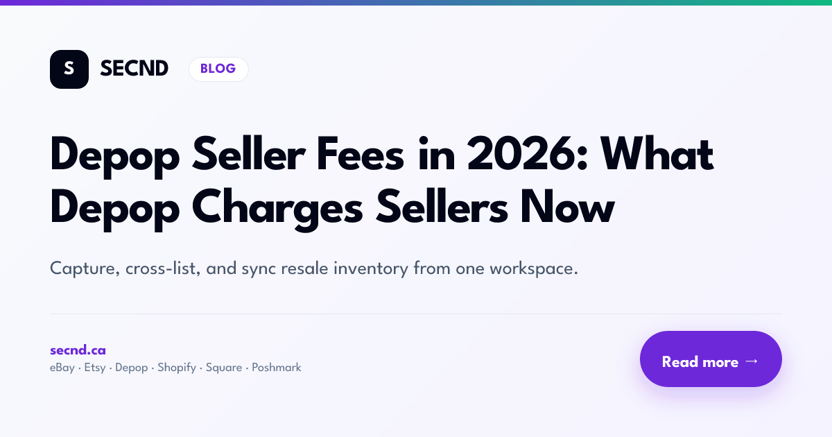 Depop Seller Fees in 2026: What Depop Charges Sellers Now