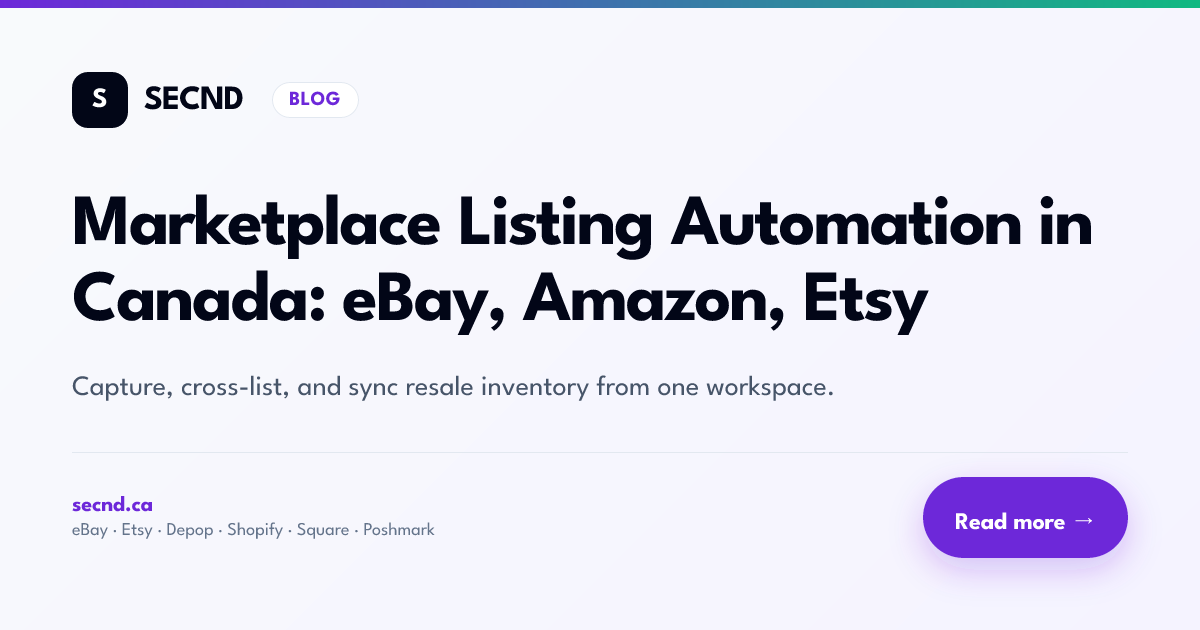 Marketplace Listing Automation in Canada: eBay, Amazon, Etsy